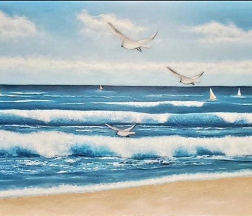 Pristine Shoreline - peaceful beach scene with clear turquoise water and white sand